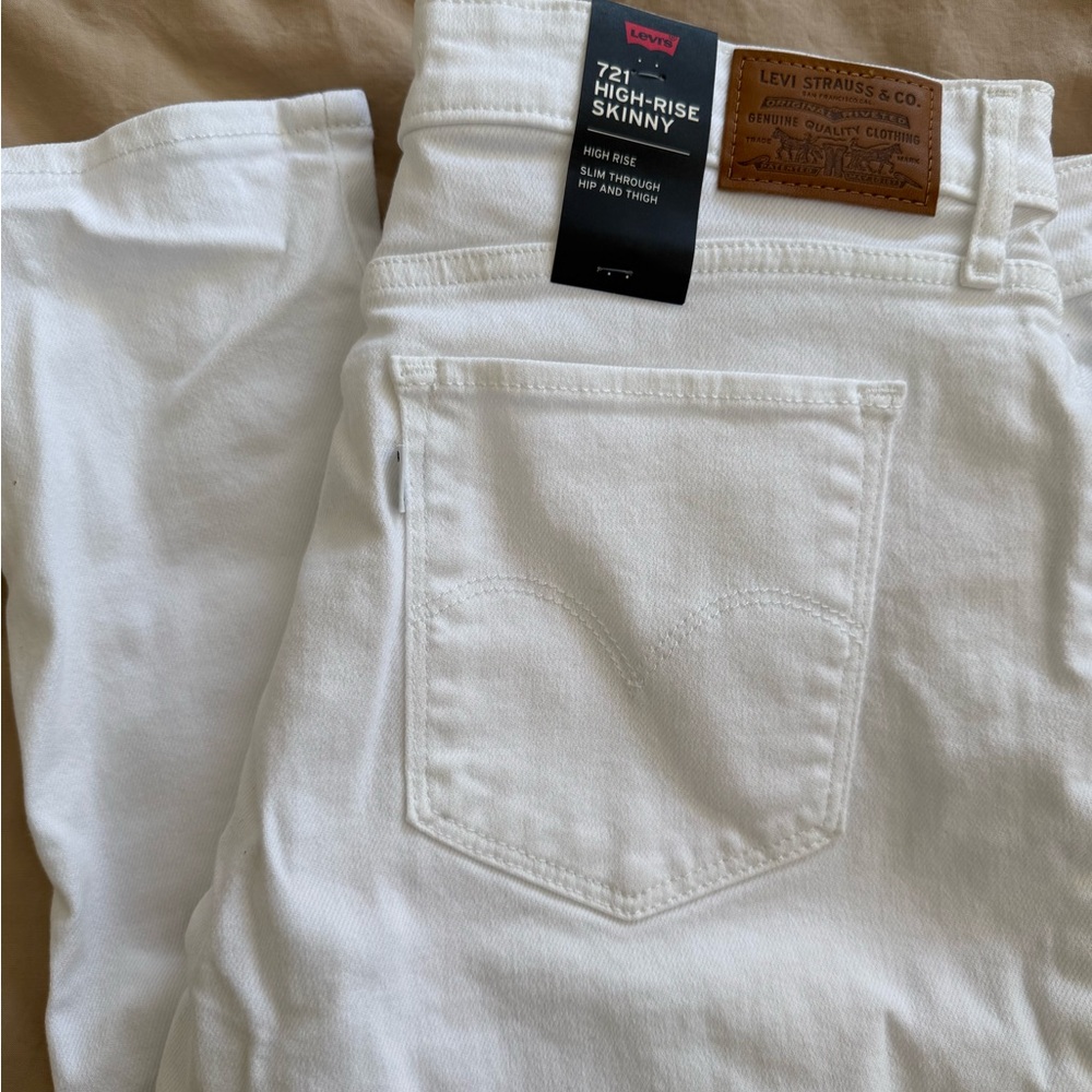 Levi's White Skinny Jeans High-Quality Denim